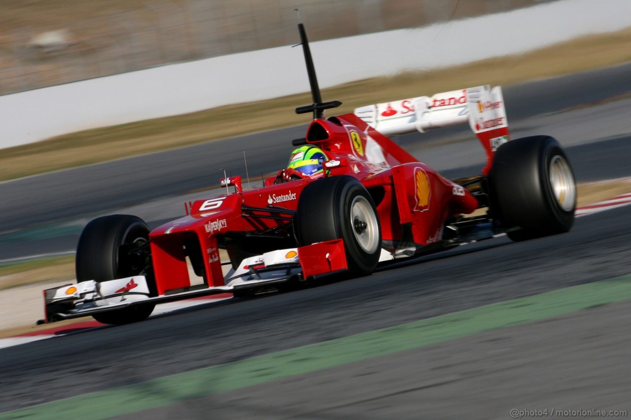 Barcelona Test Marzo 2012, 01.03.2012
Felipe Massa (BRA), Ferrari 