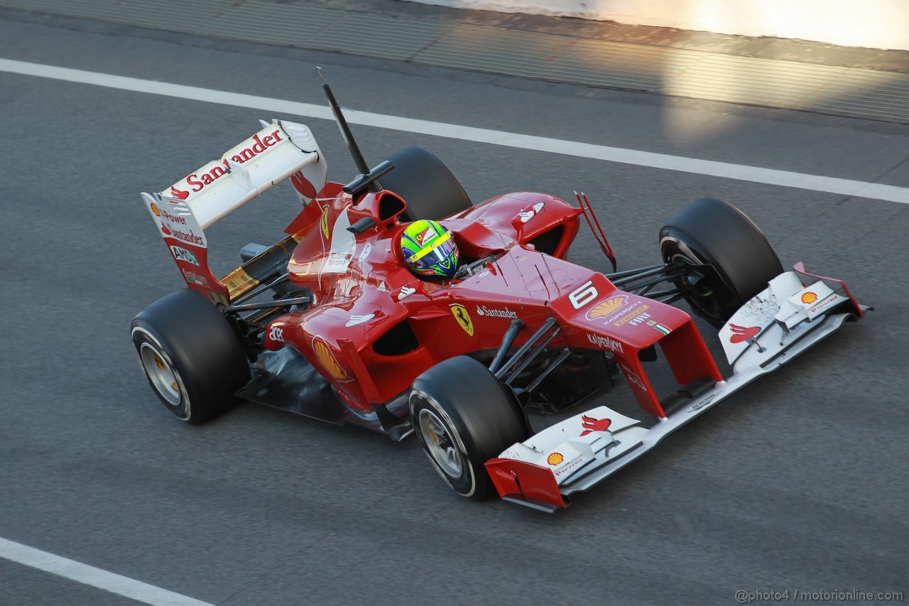 Barcelona Test Marzo 2012, 01.03.2012
Felipe Massa (BRA), Ferrari 