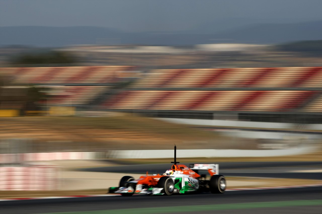 Barcelona Test Marzo 2012, 01.03.2012, Barcelona, Spain,
Paul di Resta (GBR), Sahara Force India Formula One Team   - Formula 1 Testing, day 1 - Formula 1 World Championship - www.xpb.cc, EMail: info@xpb.cc - copy of publication required for printed pictures. Every used picture is fee-liable © Copyright: Charniaux / xpb.cc