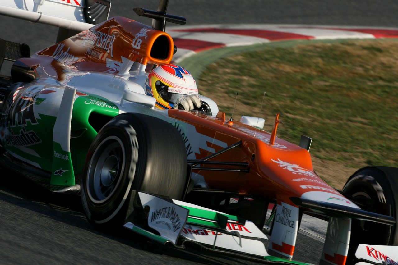 Barcelona Test Marzo 2012, 01.03.2012, Barcelona, Spain,
Paul di Resta (GBR), Sahara Force India Formula One Team   - Formula 1 Testing, day 1 - Formula 1 World Championship - www.xpb.cc, EMail: info@xpb.cc - copy of publication required for printed pictures. Every used picture is fee-liable © Copyright: Charniaux / xpb.cc