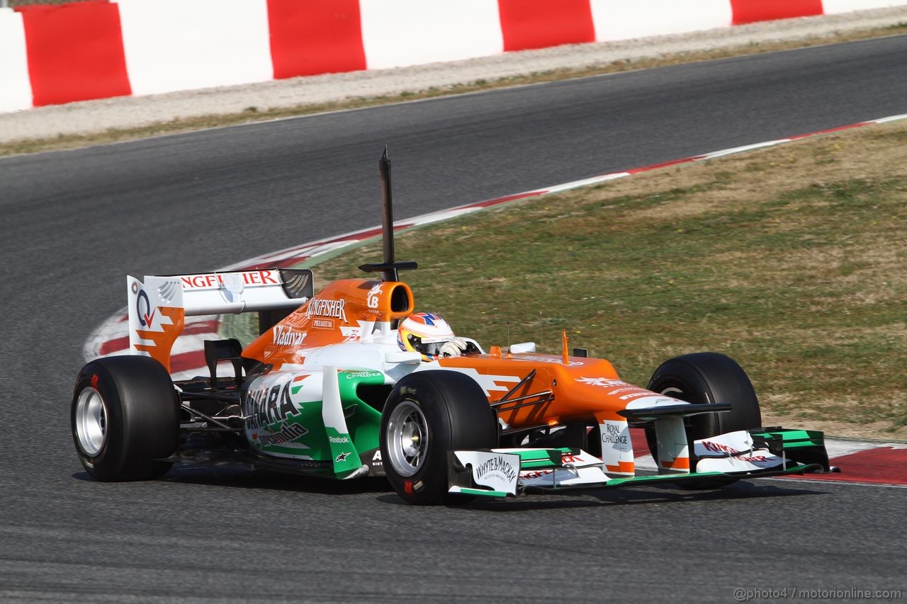 Barcelona Test Marzo 2012, 01.04.2012 Paul di Resta (GBR) Sahara Force India Formula One Team VJM05