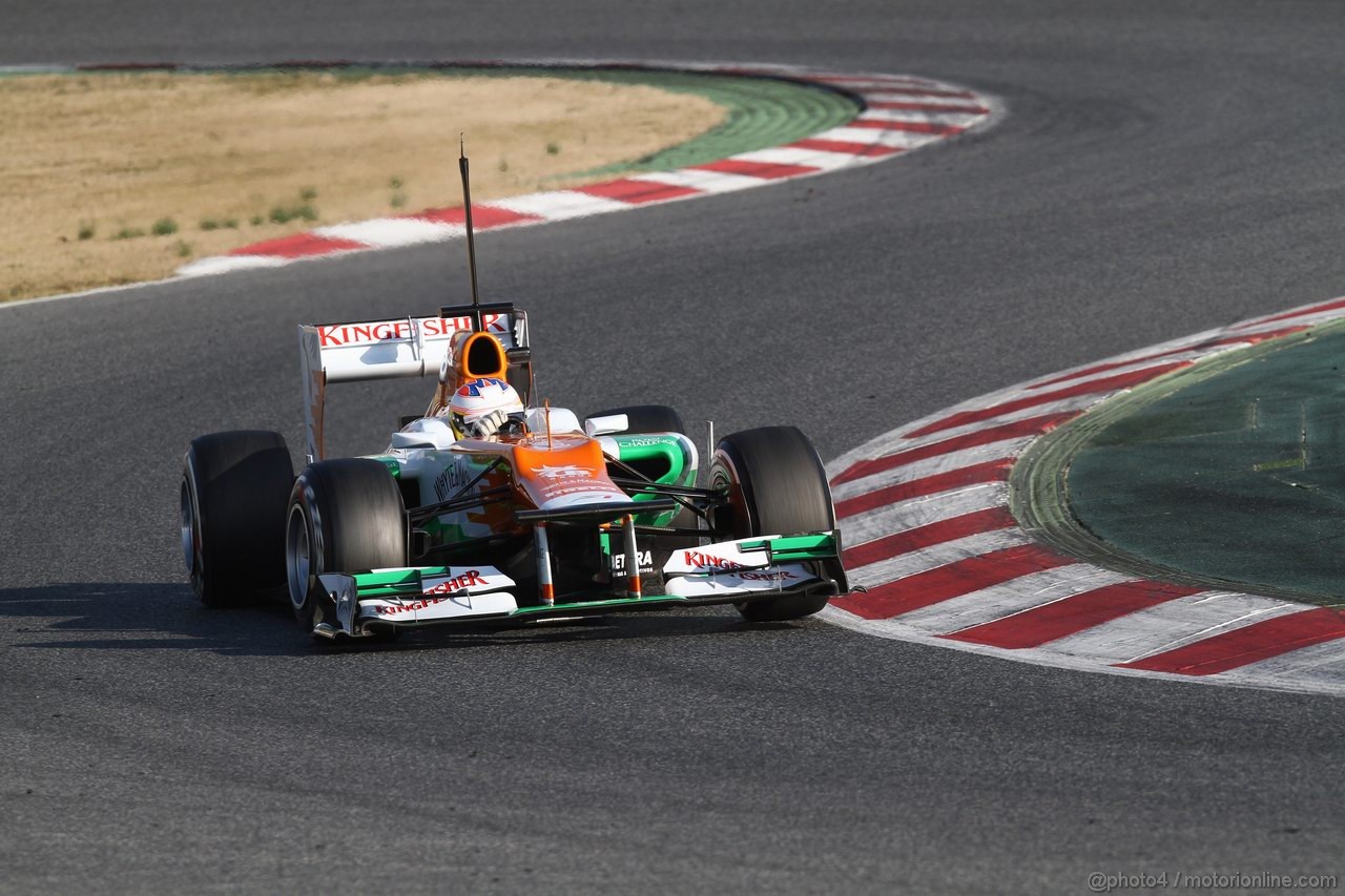 Barcelona Test Marzo 2012, 01.04.2012 Paul di Resta (GBR) Sahara Force India Formula One Team VJM05