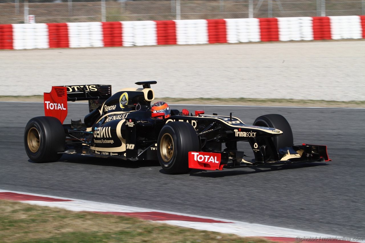Barcelona Test Marzo 2012, 01.04.2012 Romain Grosjean (FRA), Lotus F1 Team E20 