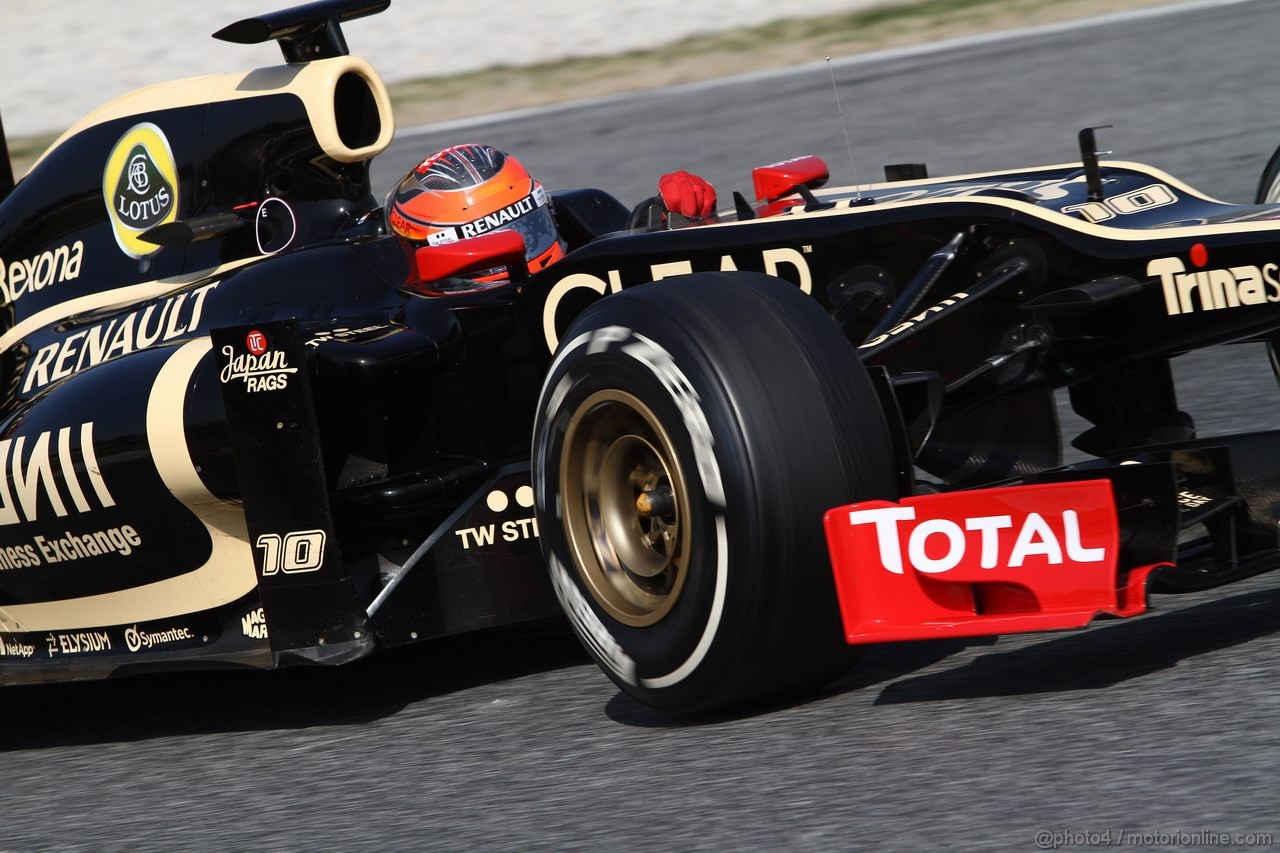 Barcelona Test Marzo 2012, 01.04.2012 Romain Grosjean (FRA), Lotus F1 Team E20 