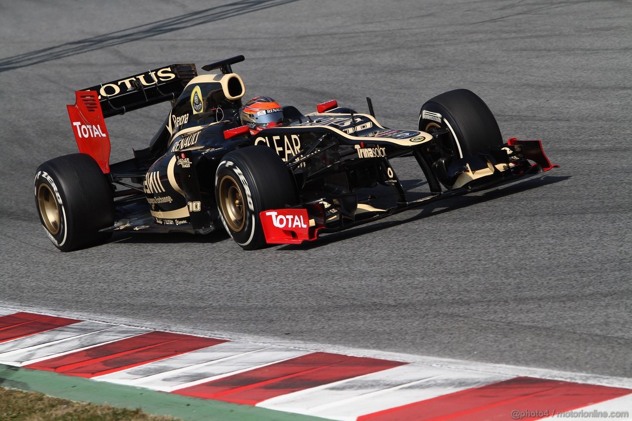 Barcelona Test Marzo 2012, 01.04.2012 Romain Grosjean (FRA), Lotus F1 Team E20 