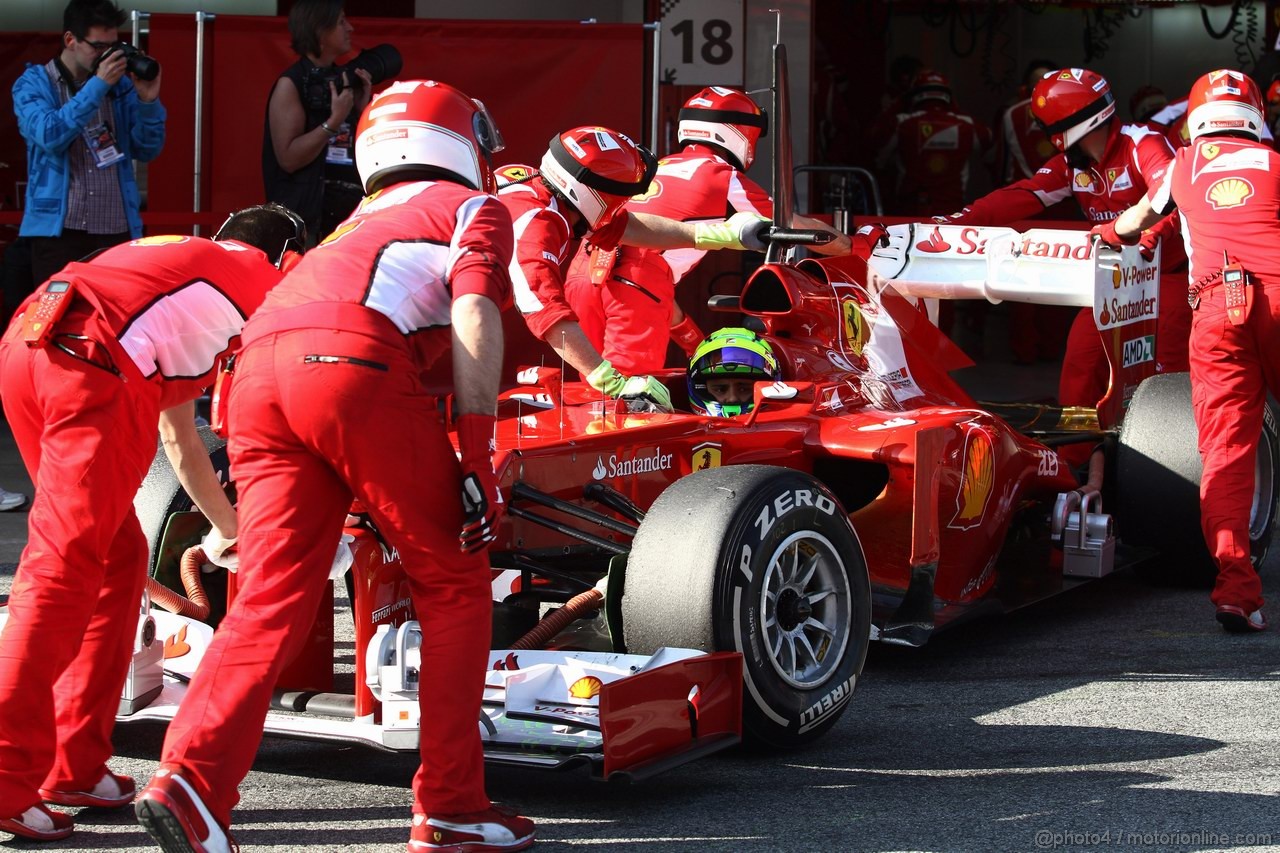 Barcelona Test Marzo 2012, 01.04.2012 Felipe Massa (BRA), Ferrari, F2012 