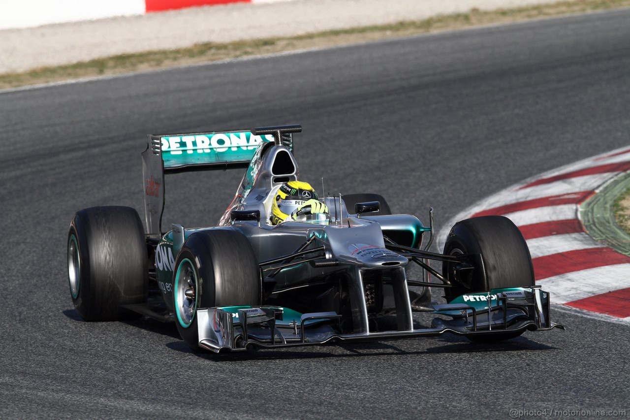 Barcelona Test Marzo 2012, 01.04.2012 Nico Rosberg (GER), Mercedes GP Petronas F1 Team, MGP W02 