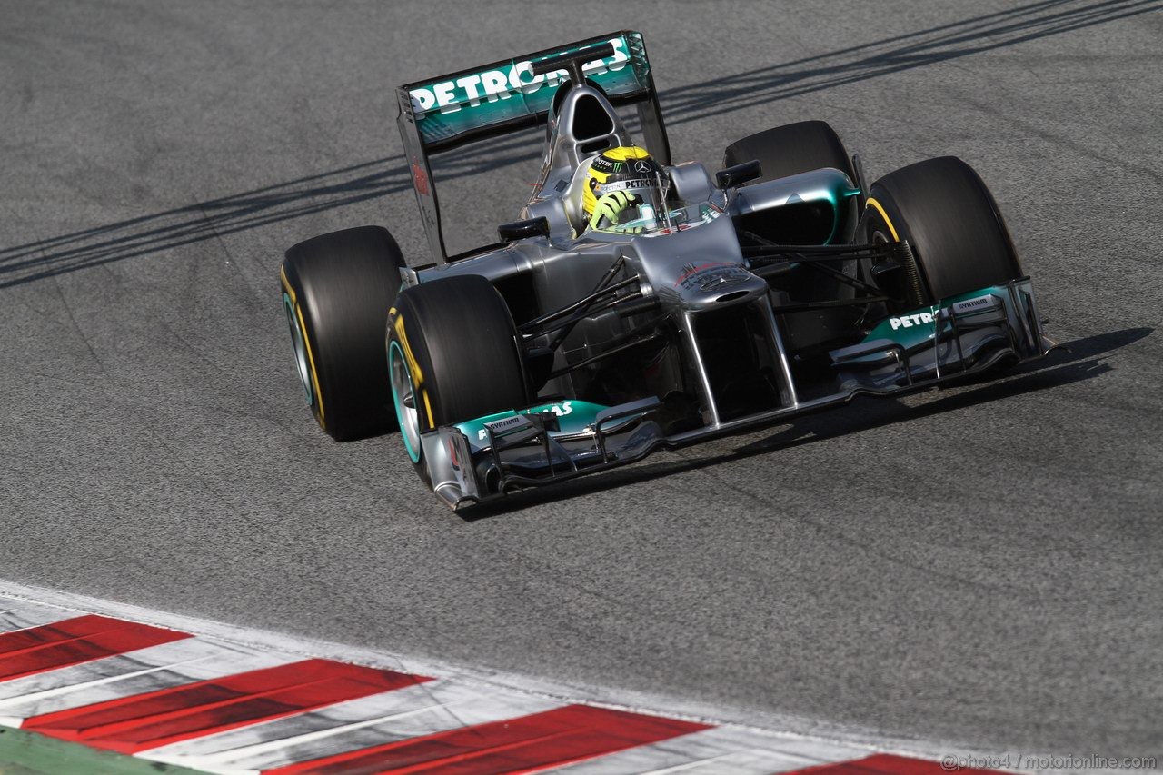 Barcelona Test Marzo 2012, 01.04.2012 Nico Rosberg (GER), Mercedes GP Petronas F1 Team, MGP W02 