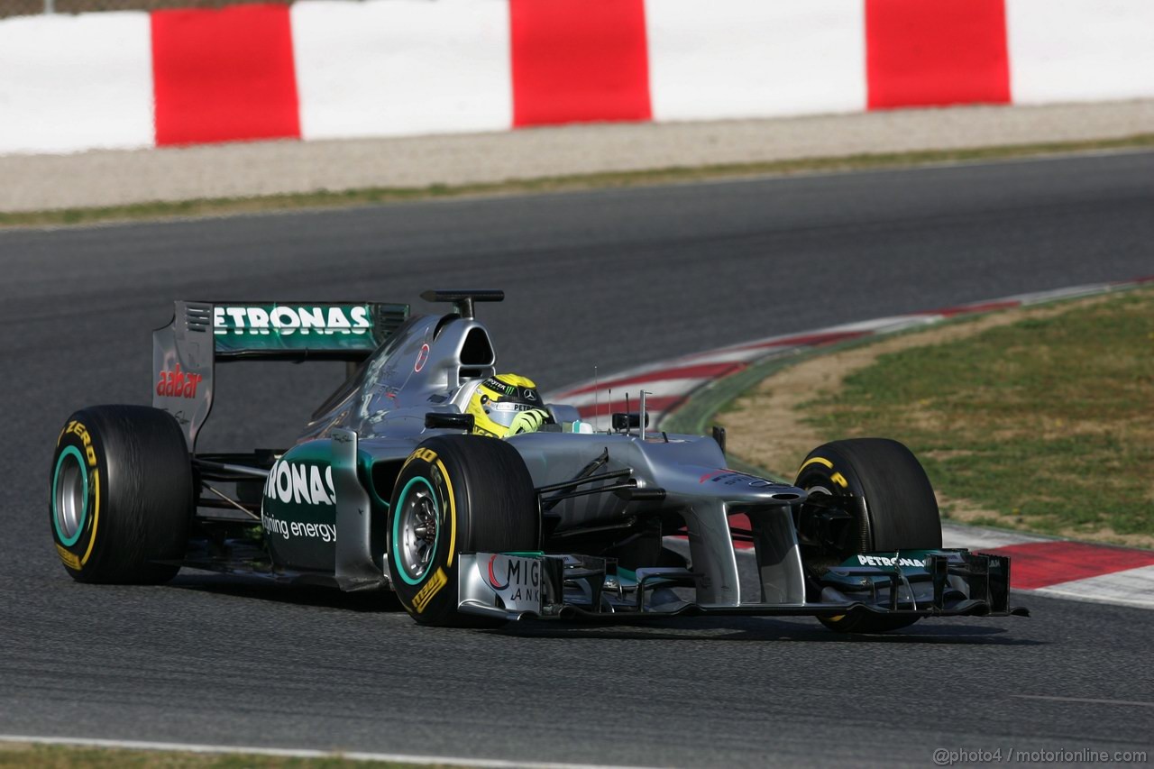 Barcelona Test Marzo 2012, 01.04.2012 Nico Rosberg (GER), Mercedes GP Petronas F1 Team, MGP W02 