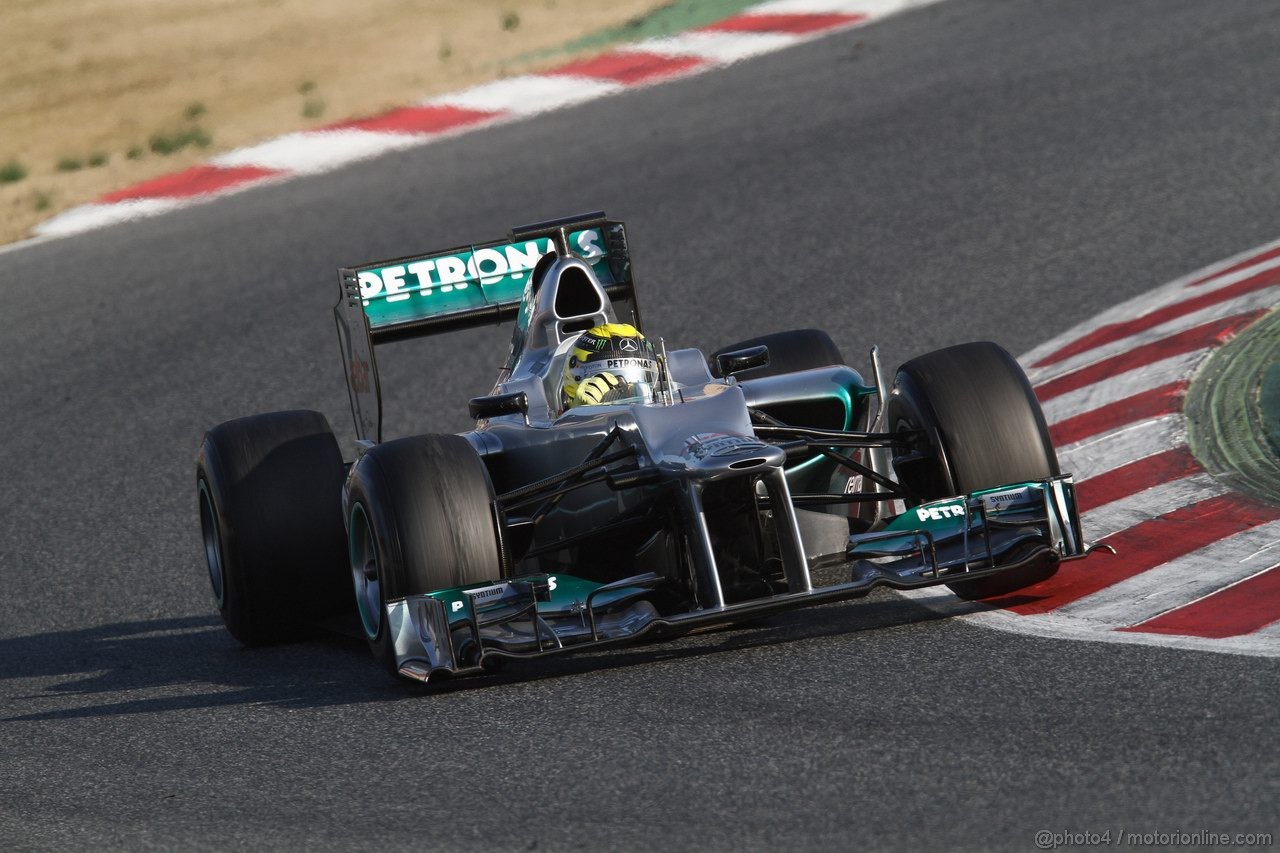 Barcelona Test Marzo 2012, 01.04.2012 Nico Rosberg (GER), Mercedes GP Petronas F1 Team, MGP W02 