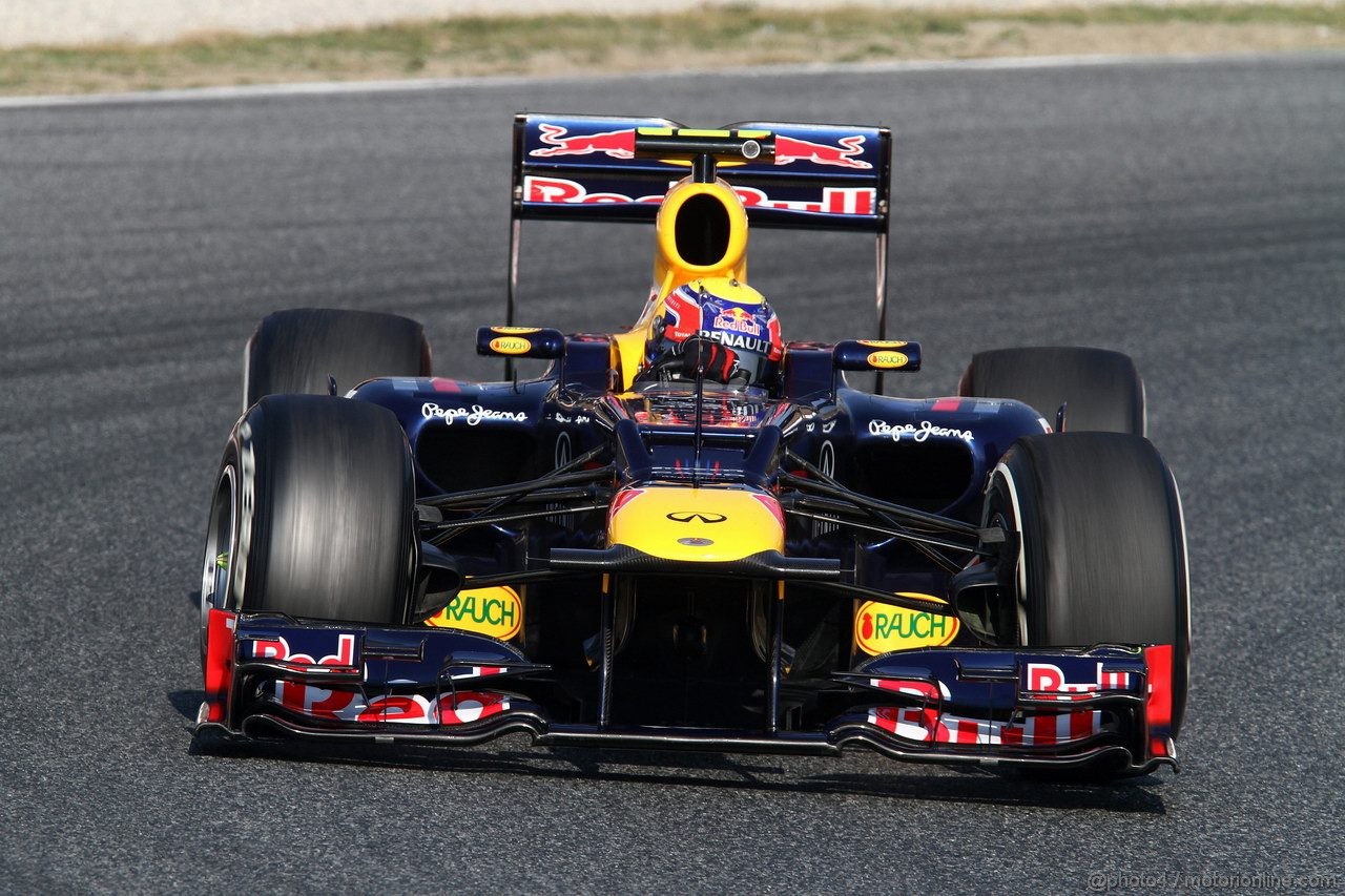Barcelona Test Marzo 2012, 01.04.2012 Mark Webber (AUS), Red Bull Racing, RB8 