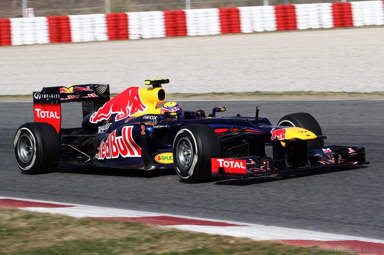 Barcelona Test Marzo 2012, 01.04.2012 Mark Webber (AUS), Red Bull Racing, RB8 