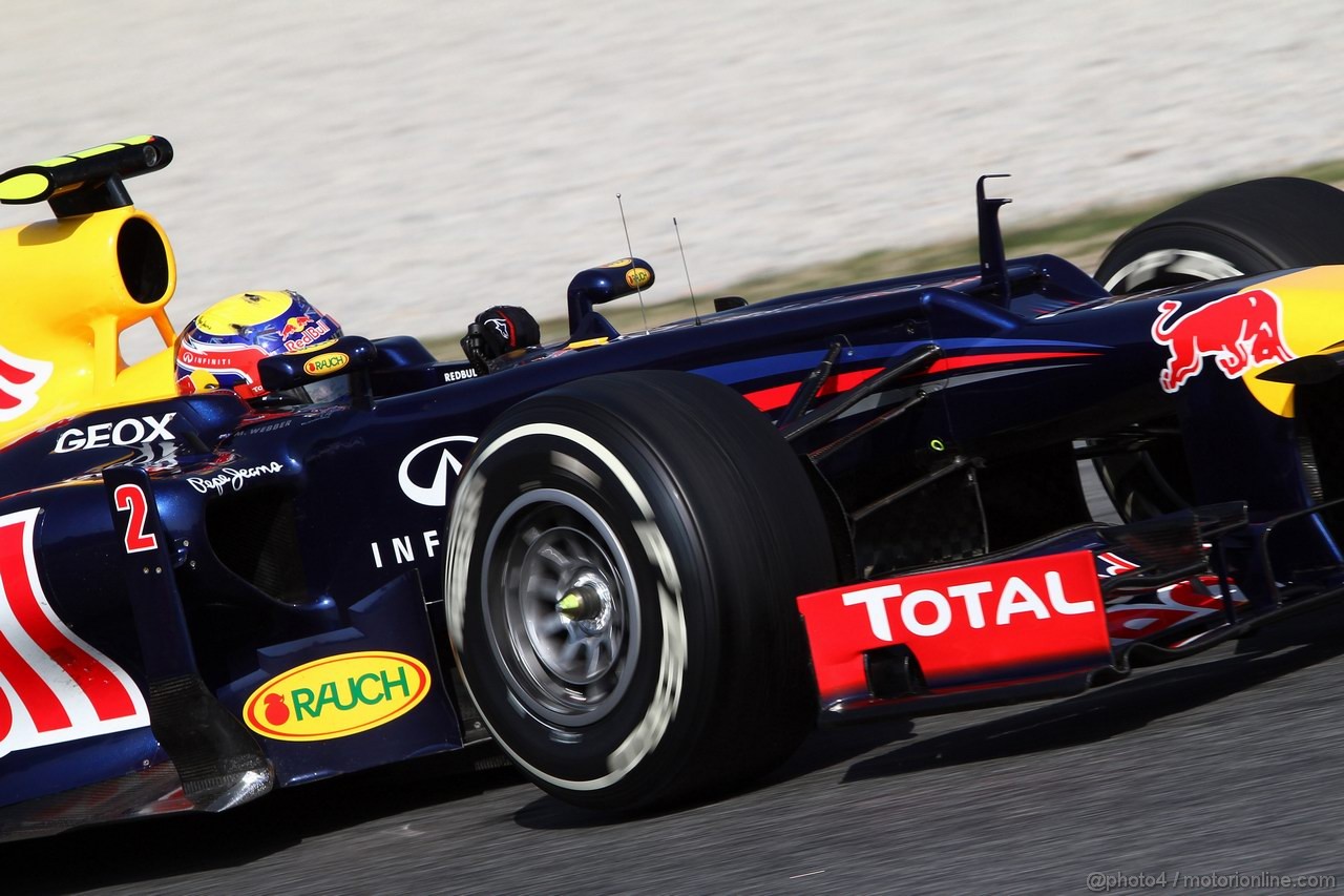 Barcelona Test Marzo 2012, 01.04.2012 Mark Webber (AUS), Red Bull Racing, RB8 