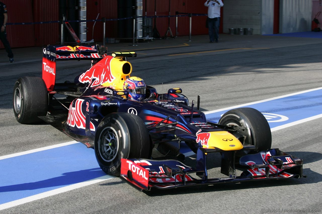 Barcelona Test Marzo 2012, 01.04.2012 Mark Webber (AUS), Red Bull Racing, RB8 