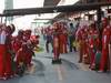Barcelona Test Marzo 2012, 01.03.2012 
The Ferrari await Felipe Massa (BRA), Ferrari for a pit stop 