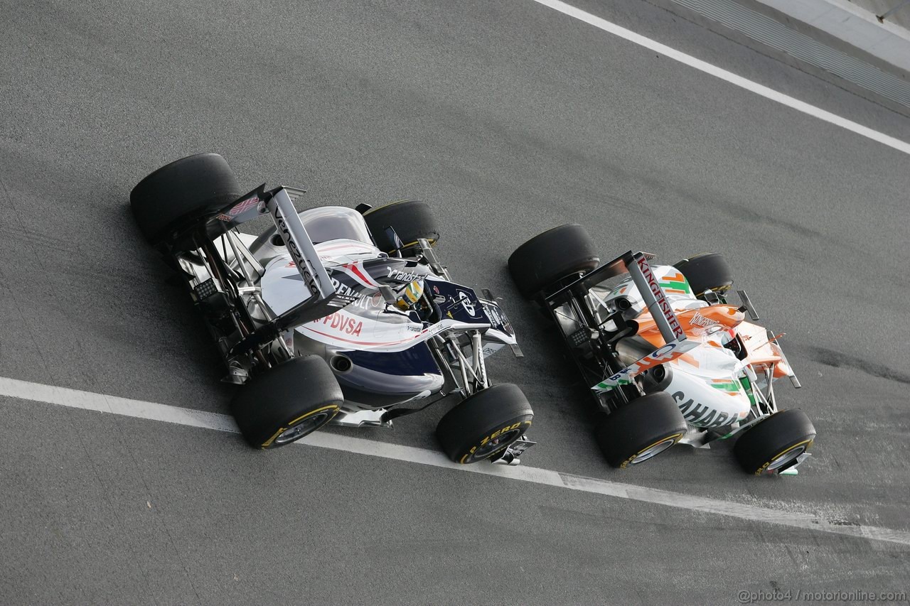 Barcelona Test Marzo 2012, 03.03.2012 Bruno Senna (BRA), Williams-Renault FW34 e Paul di Resta (GBR) Sahara Force India Formula One Team VJM05 