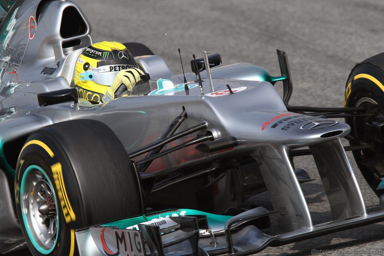 Barcelona Test Marzo 2012, 03.03.2012 Nico Rosberg (GER), Mercedes AMG F1 W03 
