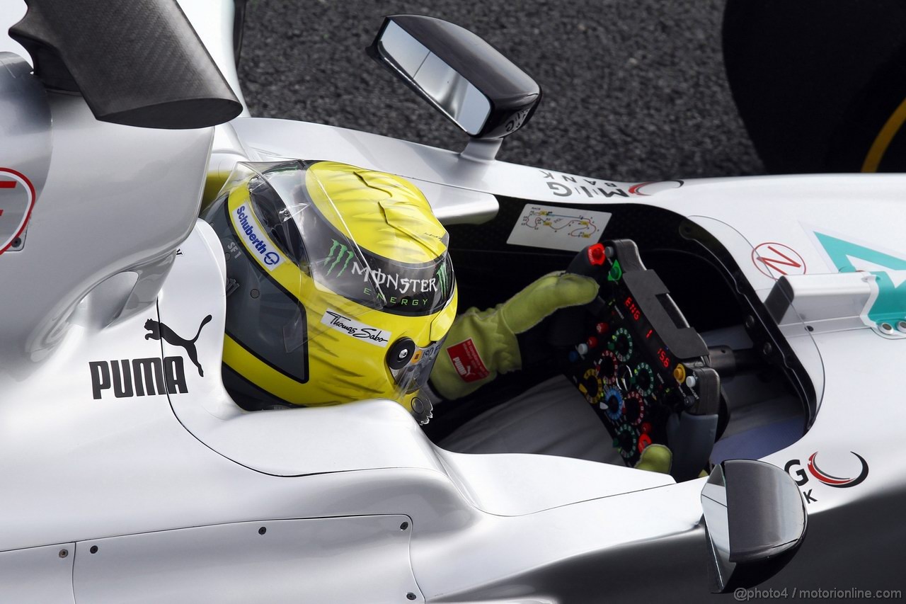 Barcelona Test Marzo 2012, 03.03.2012 Nico Rosberg (GER), Mercedes AMG F1 W03 
