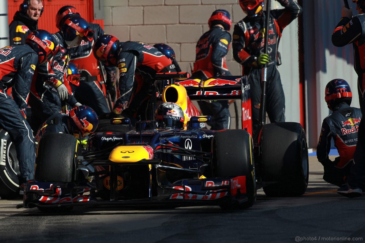 Barcelona Test Marzo 2012, 02.04.2012
Sebastian Vettel (GER), Red Bull Racing pit stop 