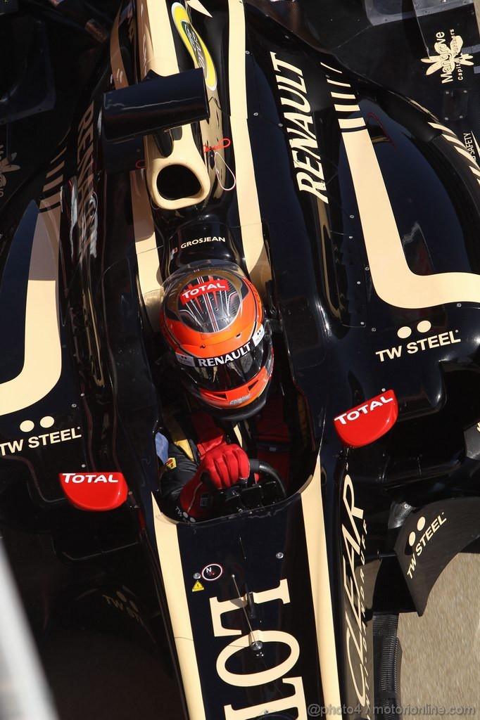 Barcelona Test Marzo 2012, 02.04.2012, Barcelona, Spain,
Romain Grosjean (FRA), Lotus F1 Team   