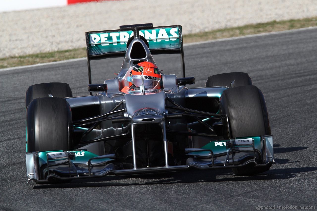 Barcelona Test Marzo 2012, 02.03.2012 Michael Schumacher (GER), Mercedes AMG F1 W03 
