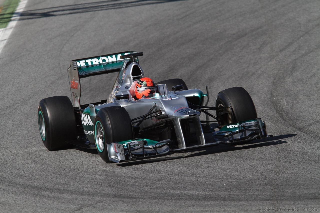 Barcelona Test Marzo 2012, 02.03.2012 Michael Schumacher (GER), Mercedes AMG F1 W03 