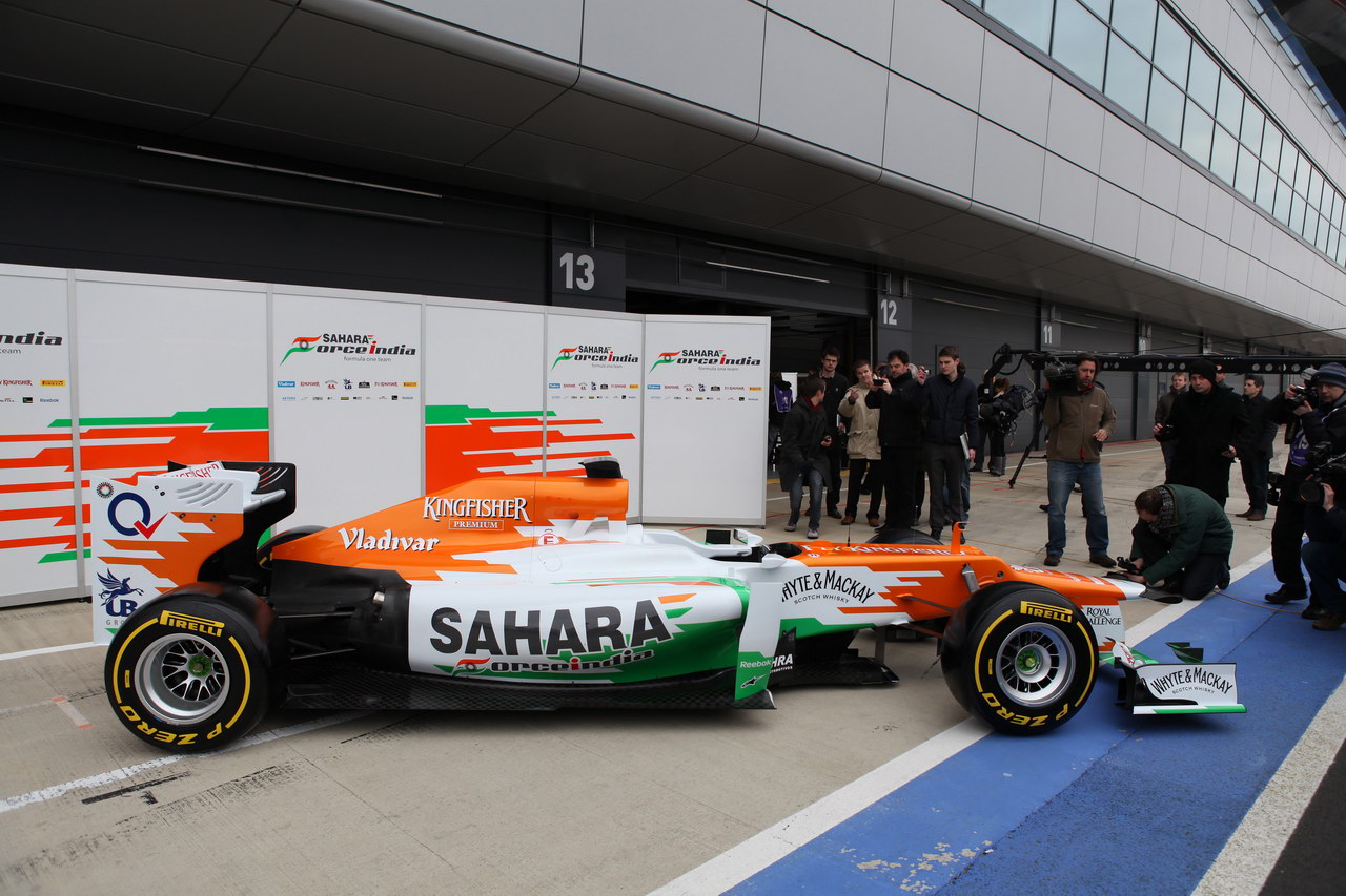ForceIndia VJM05, The New VJM05 -  Sahara Force India Formula One Team - VJM05 Launch - Silverstone, UK, 03.02.2012 -  Sahara Force India Formula One Team Copyright Free Image