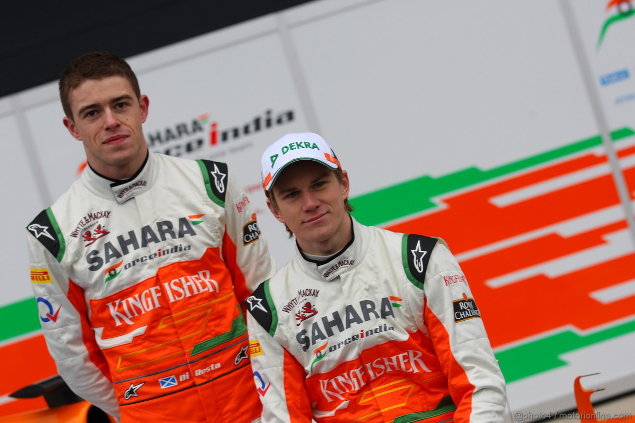 ForceIndia VJM05, 
Paul di Resta (GBR) e Nico Hulkenberg (GER) - Sahara Force India Formula One Team VJM05 Launch 