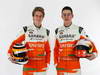 ForceIndia VJM05, (L to R): Nico Hulkenberg (GER) e Paul di Resta (GBR) - Sahara Force India Formula One Team - Driver Studio Photoshoot - Silverstone, UK, 02.02.2012 -  Sahara Force India Formula One Team Copyright Free Image
