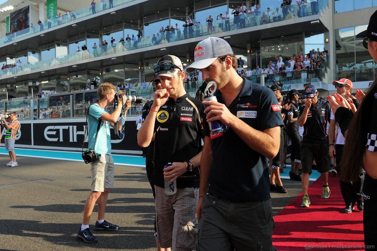 GP ABU DHABI, Drivers Parade: Romain Grosjean (FRA) Lotus F1 Team E20