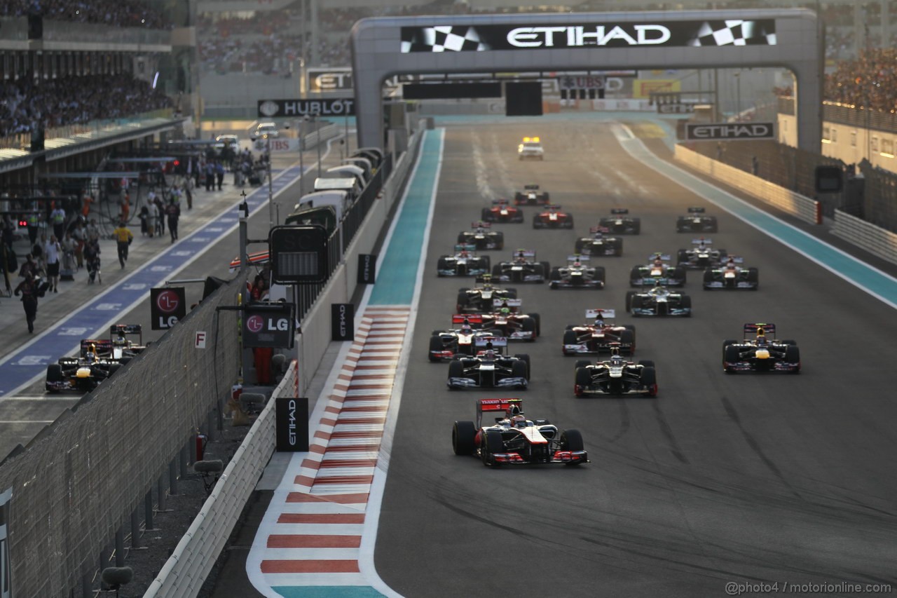 GP ABU DHABI, Gara Start 
