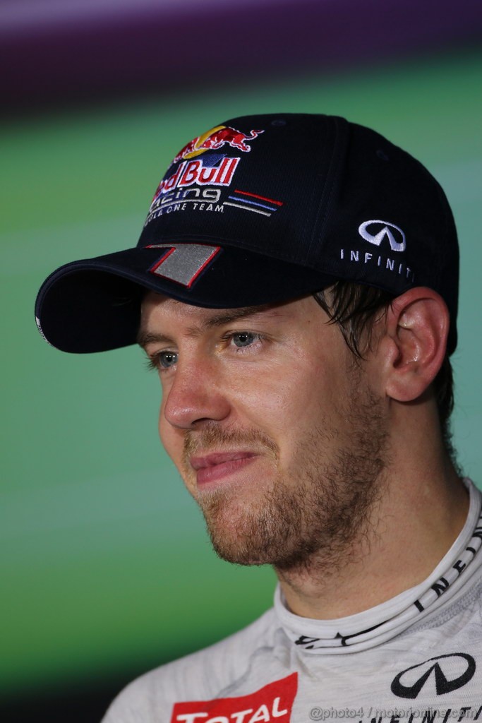 GP ABU DHABI, Conferenza Stampa: Sebastian Vettel (GER) Red Bull Racing RB8 (terzo)