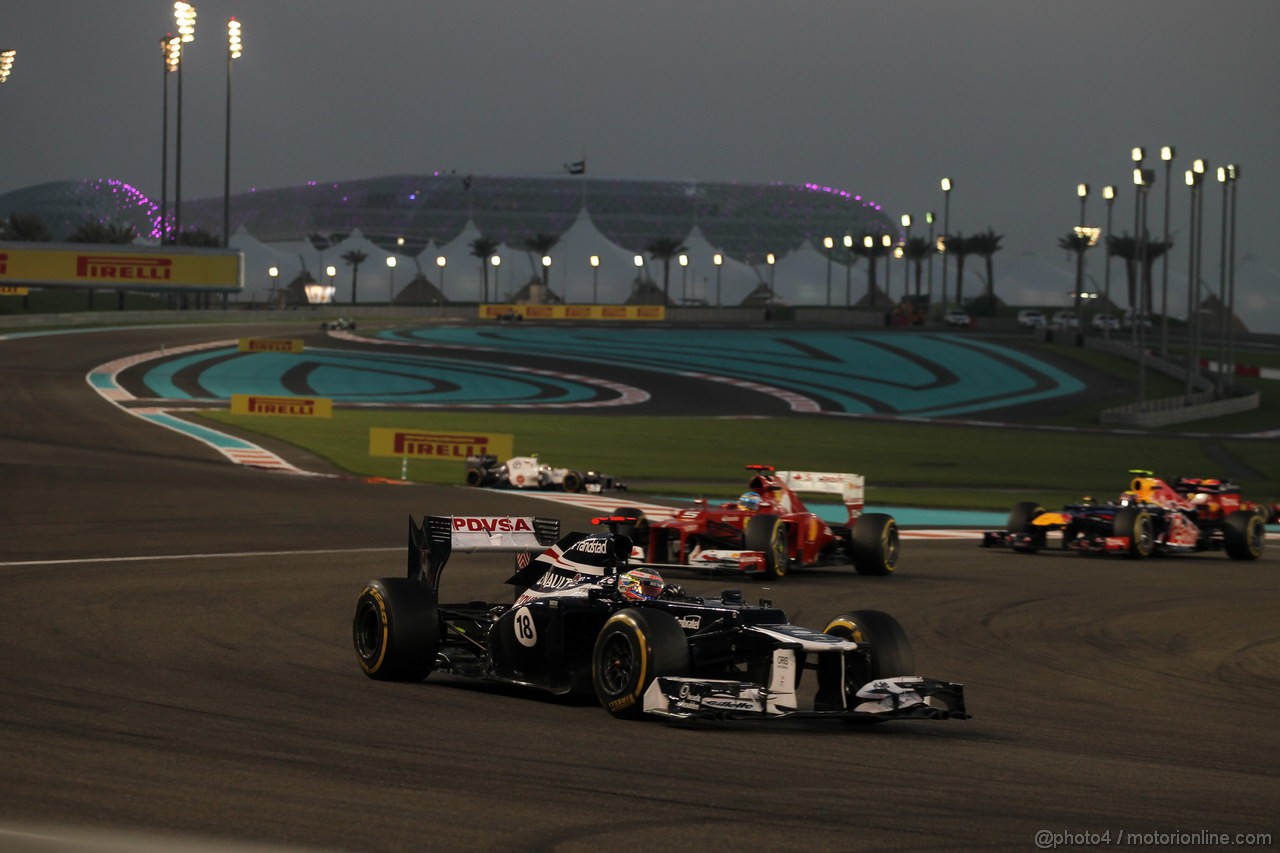 GP ABU DHABI, Gara: Pastor Maldonado (VEN) Williams F1 Team FW34