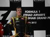 GP ABU DHABI, Podium: Kimi Raikkonen (FIN) Lotus F1 Team E20 (vincitore)