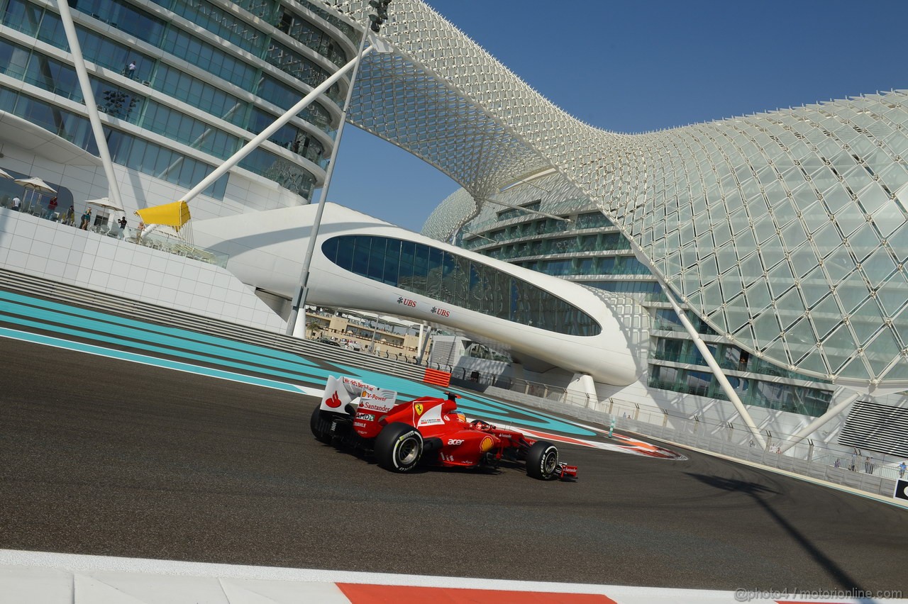 GP ABU DHABI, Prove Libere 3: Fernando Alonso (ESP) Ferrari F2012