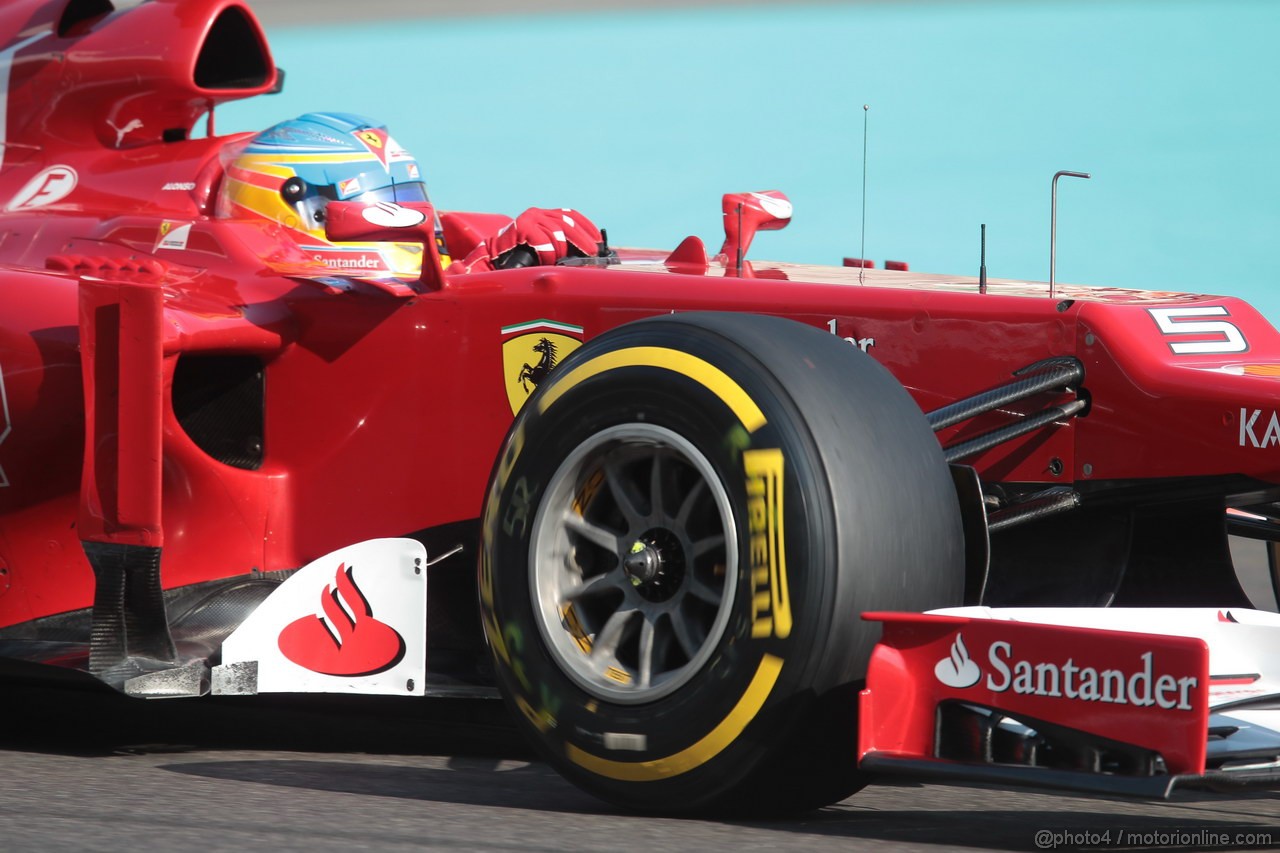 GP ABU DHABI, Prove Libere 3: Fernando Alonso (ESP) Ferrari F2012