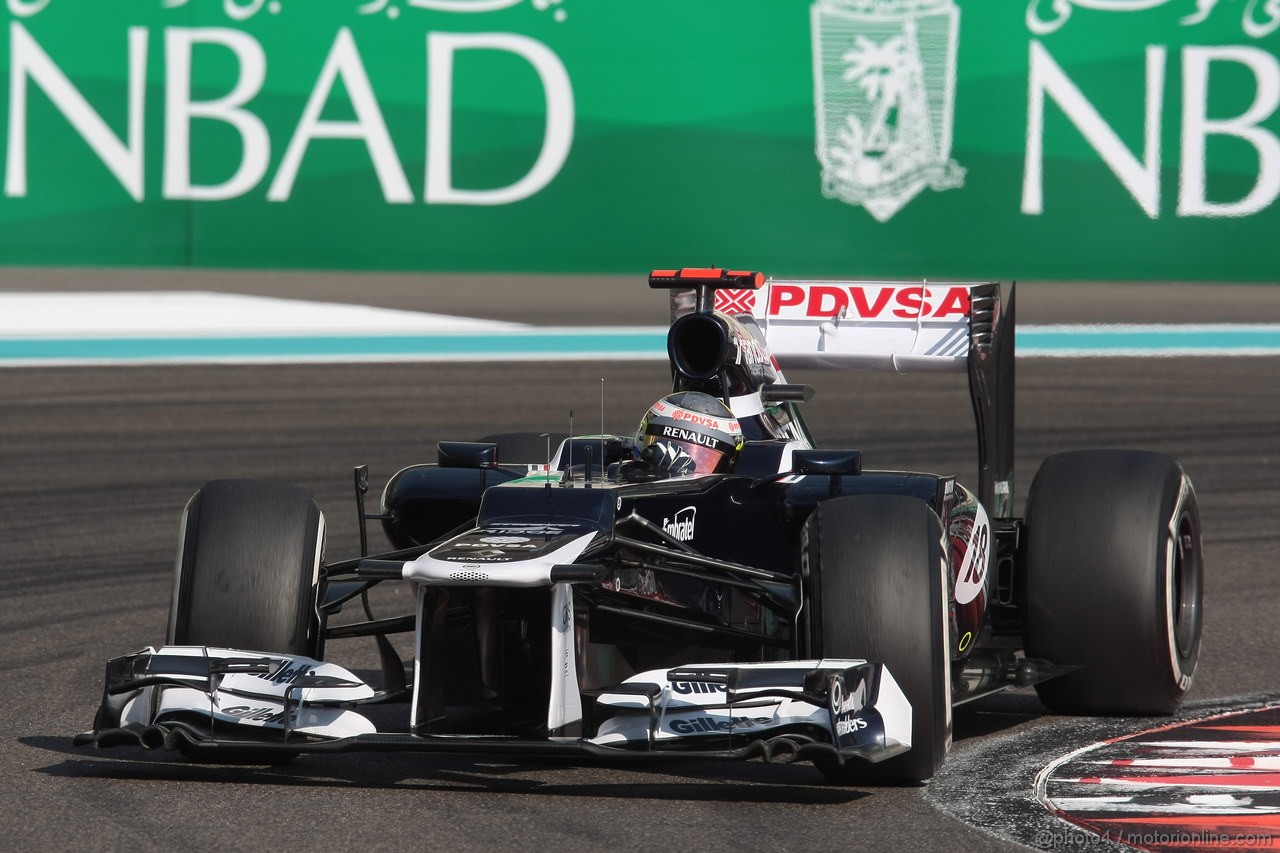 GP ABU DHABI, Prove Libere 3: Pastor Maldonado (VEN) Williams F1 Team FW34