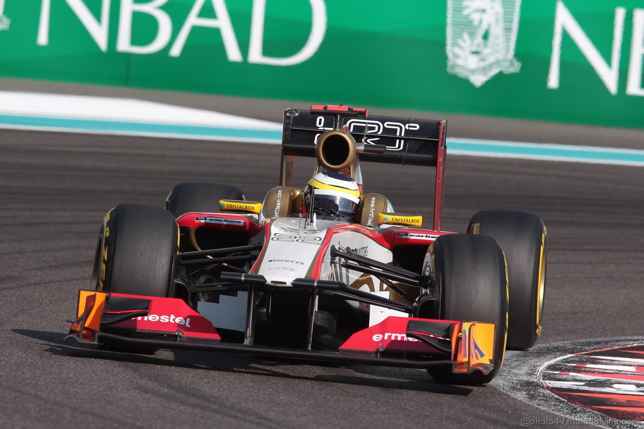 GP ABU DHABI, Prove Libere 3: Pedro de la Rosa (ESP) HRT Formula 1 Team F112