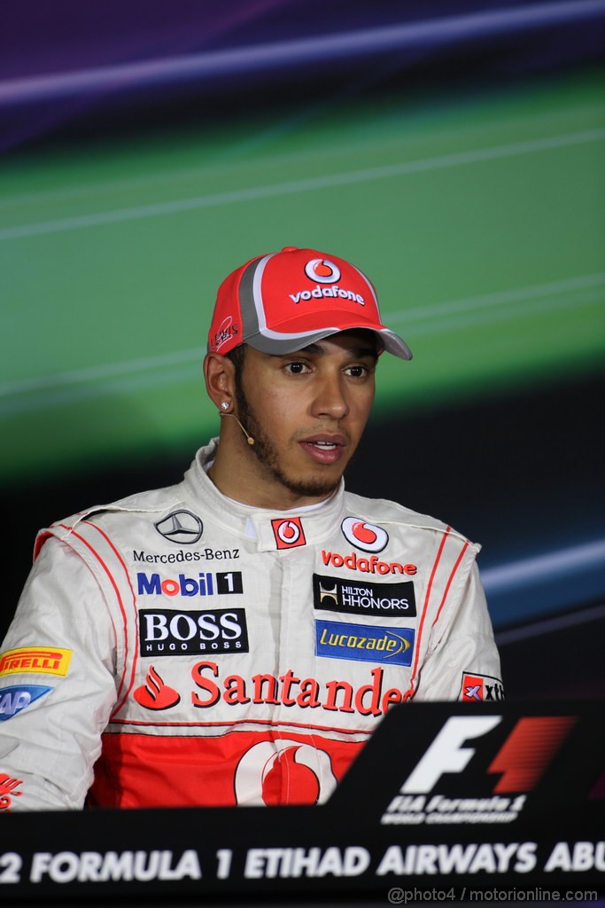 GP ABU DHABI, Qualifiche: Lewis Hamilton (GBR) McLaren Mercedes MP4-27