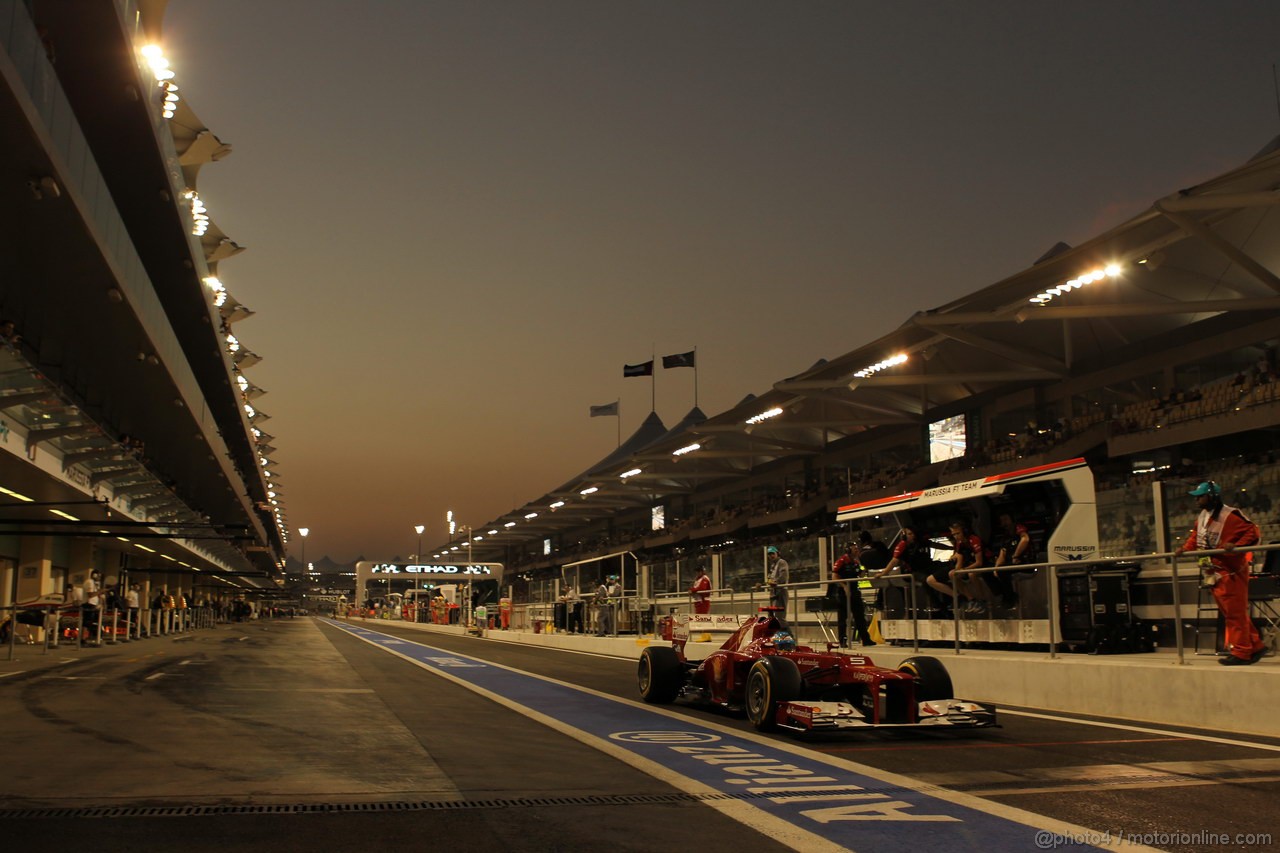 GP ABU DHABI, Qualifiche: Fernando Alonso (ESP) Ferrari F2012