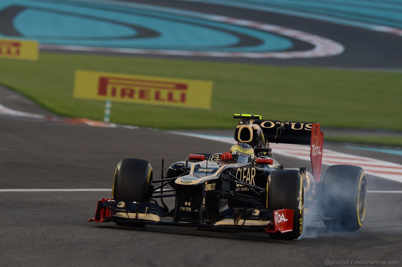GP ABU DHABI, Qualifiche: Romain Grosjean (FRA) Lotus F1 Team E20