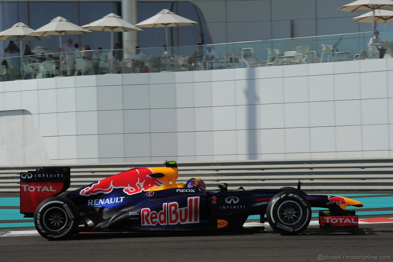 GP ABU DHABI, Prove Libere 1: Mark Webber (AUS) Red Bull Racing RB8