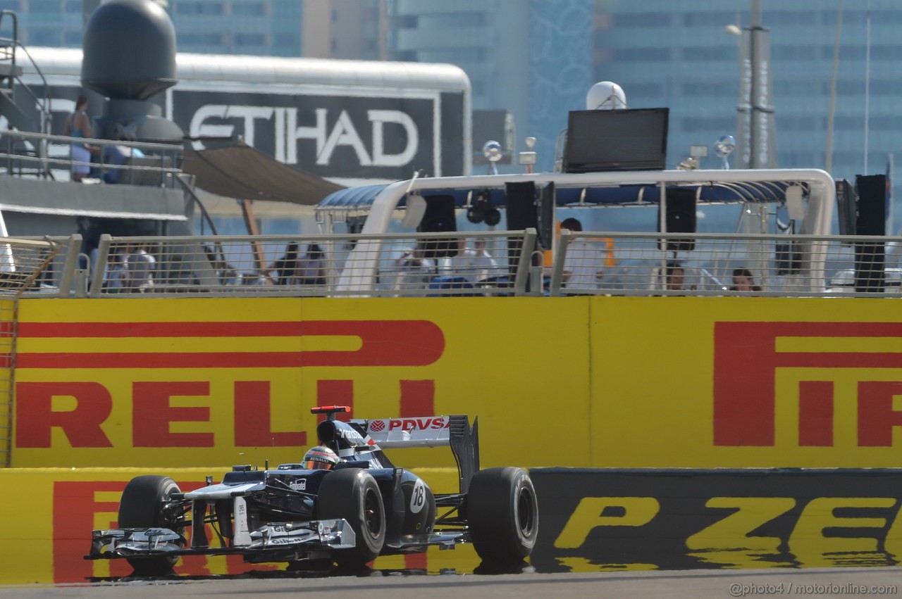 GP ABU DHABI, Prove Libere 1: Pastor Maldonado (VEN) Williams F1 Team FW34