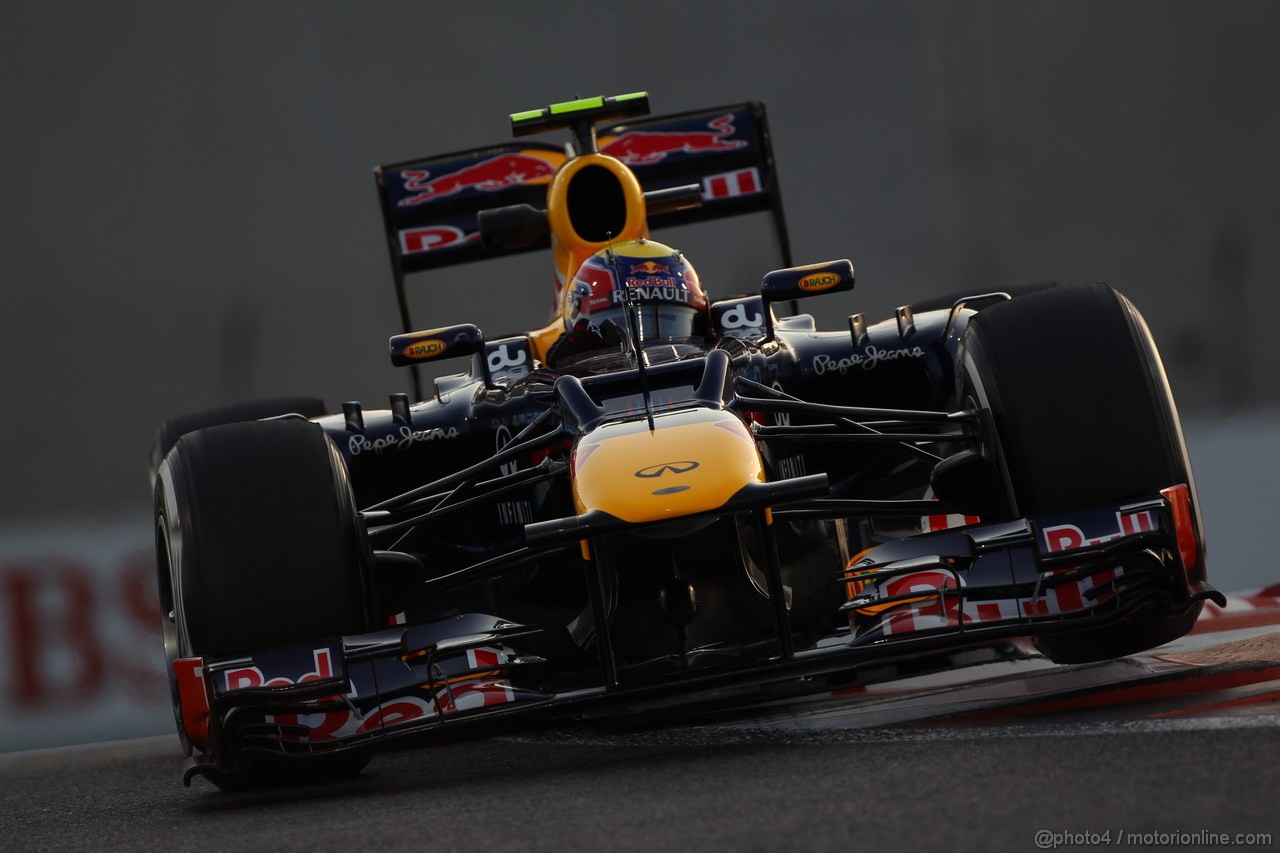 GP ABU DHABI, Prove Libere 2: Mark Webber (AUS) Red Bull Racing RB8
