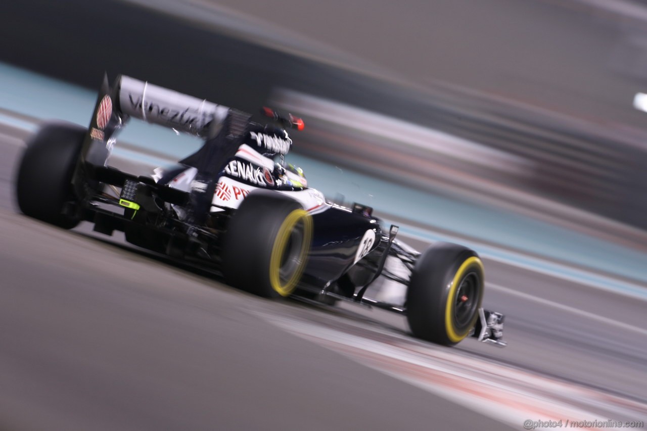 GP ABU DHABI, Prove Libere 2: Pastor Maldonado (VEN) Williams F1 Team FW34