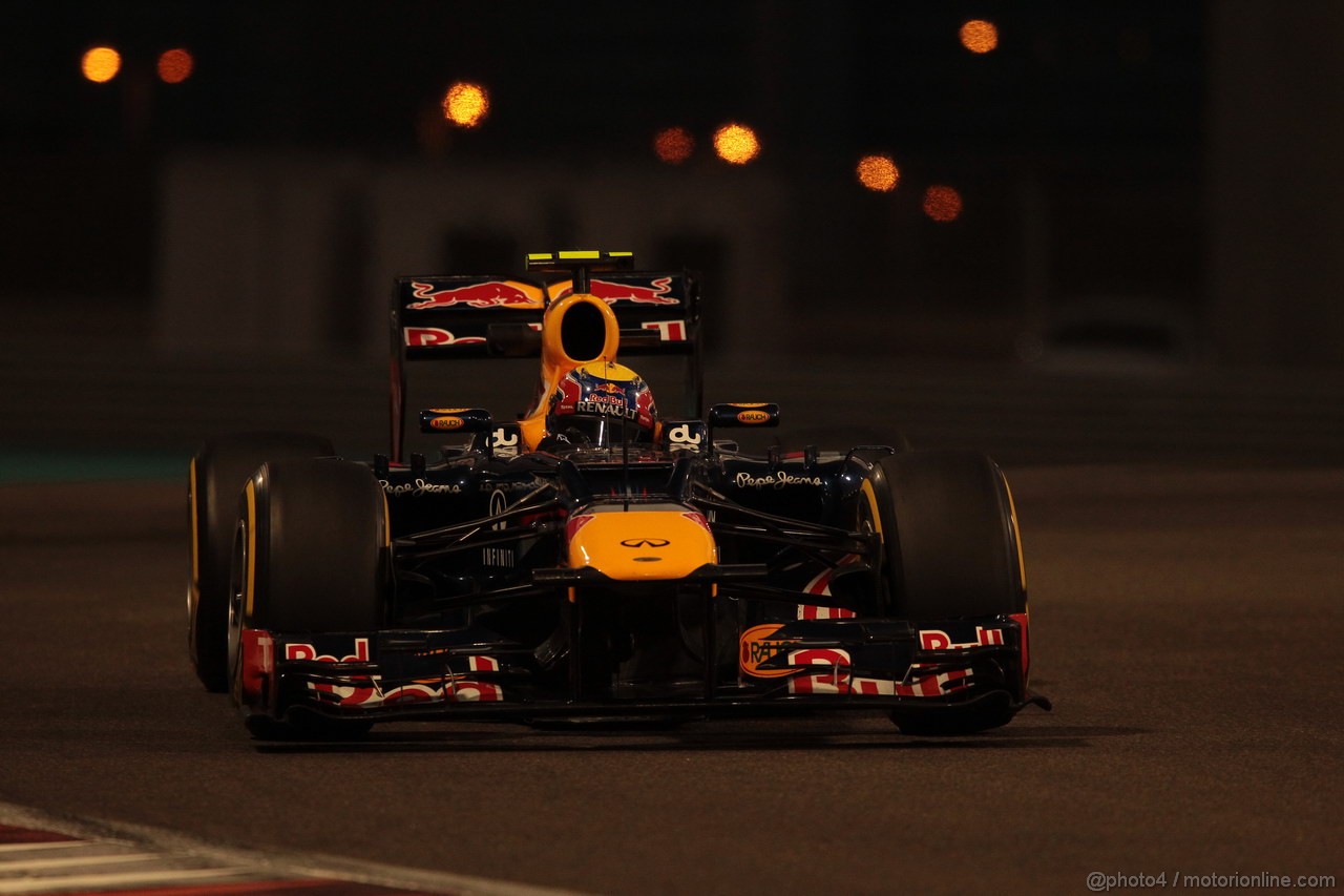 GP ABU DHABI, Prove Libere 2: Mark Webber (AUS) Red Bull Racing RB8