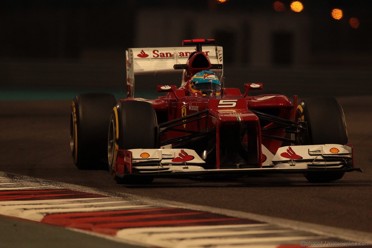 GP ABU DHABI, Prove Libere 2: Fernando Alonso (ESP) Ferrari F2012