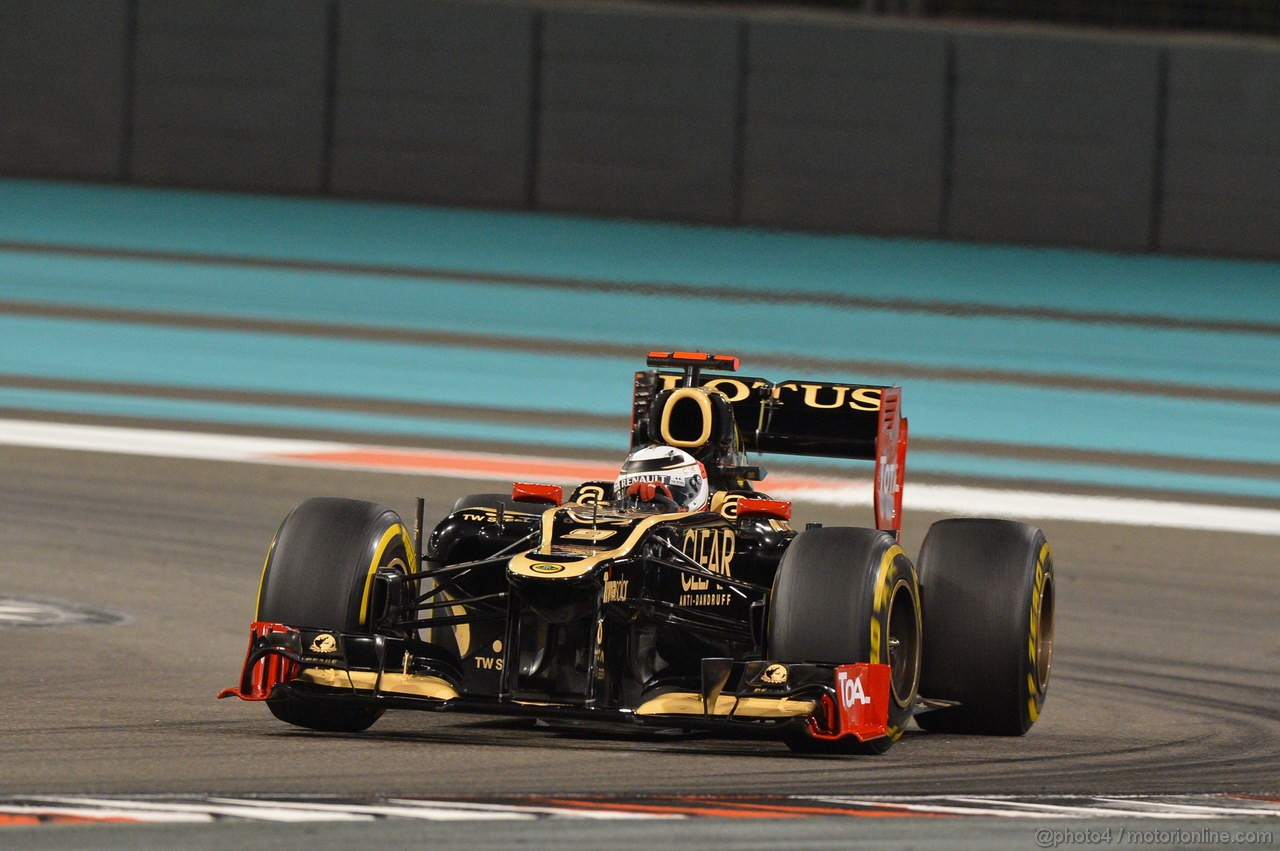 GP ABU DHABI, Prove Libere 2: Kimi Raikkonen (FIN) Lotus F1 Team E20