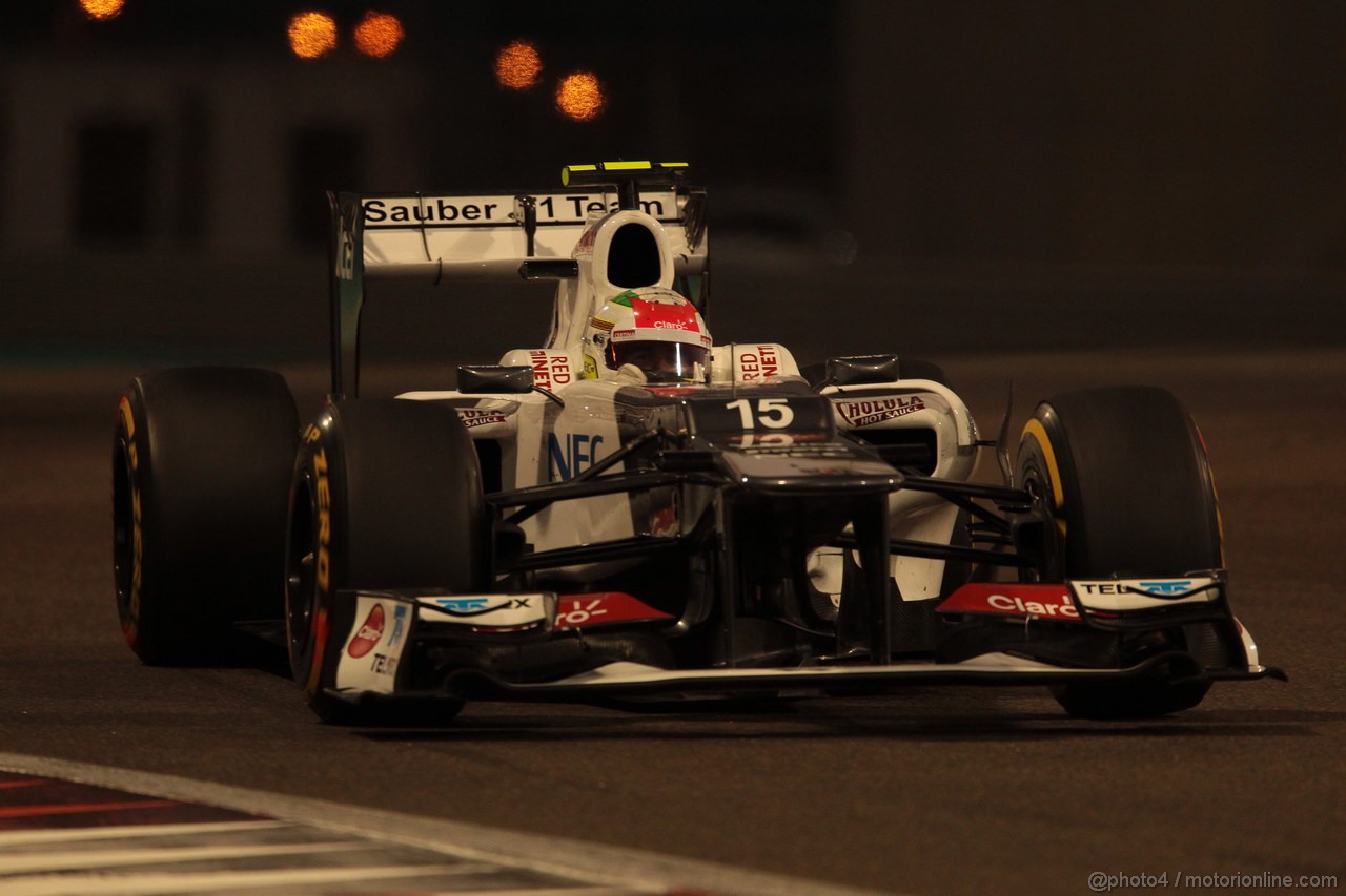 GP ABU DHABI, Prove Libere 2: Sergio Prez (MEX) Sauber F1 Team C31