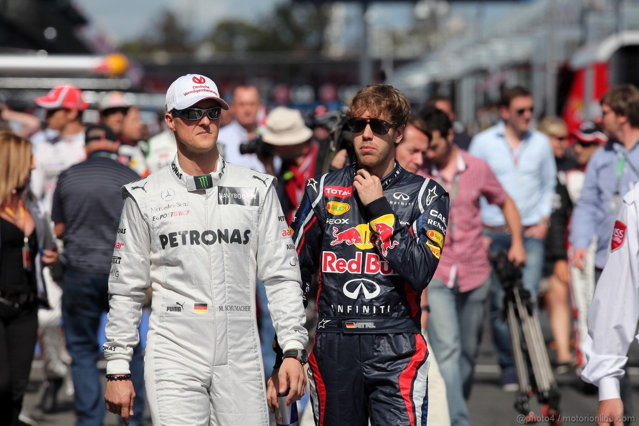 GP AUSTRALIA, Sebastian Vettel (GER) Red Bull Racing & Michael Schumacher (GER) Mercedes GP